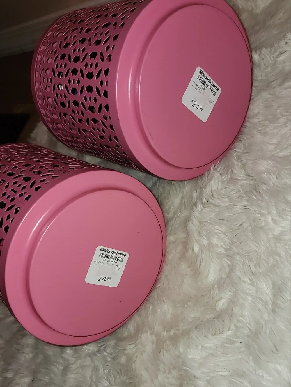 Kirklands Home Pink Decorative Solar Lantern with Handle